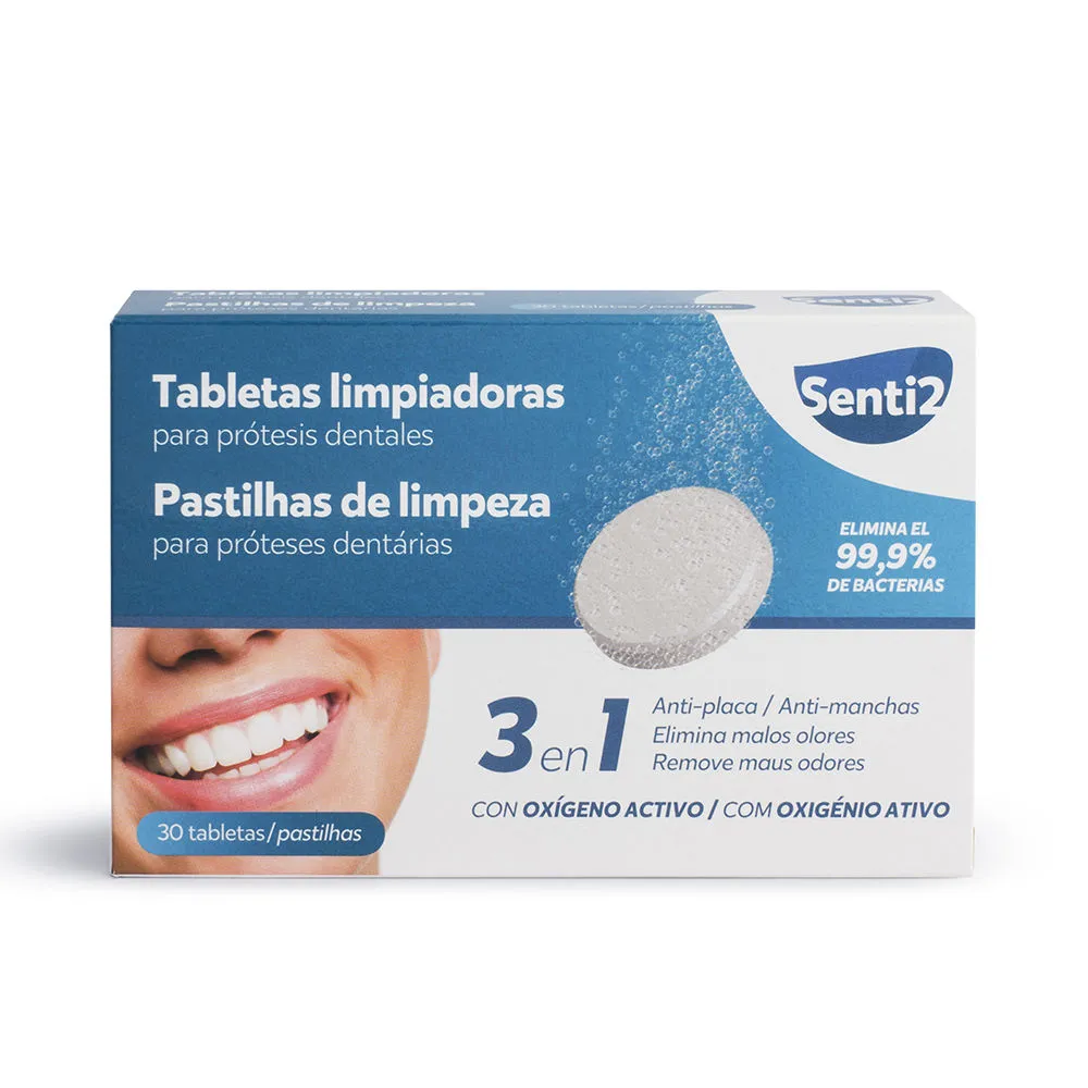Tabletas Limpiadoras para Dentaduras Postizas 30 Unidades