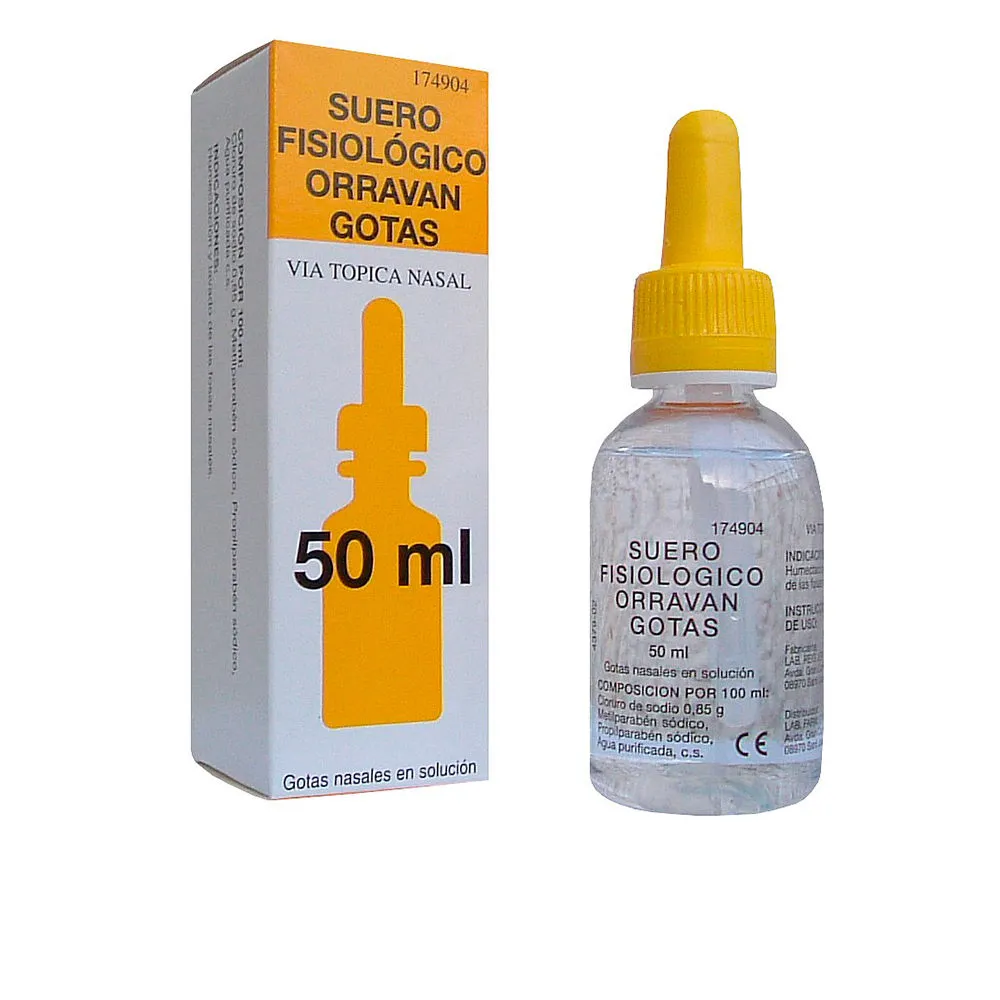 SUERO FISIOLÓGICO gotas vía tópica nasal 50 ml