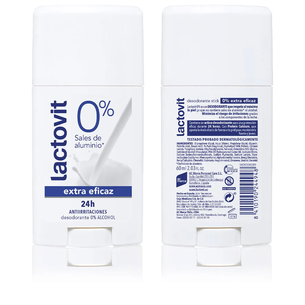 LACTOVIT ORIGINAL EXTRA EFICAZ 0%  deo stick 60 ml