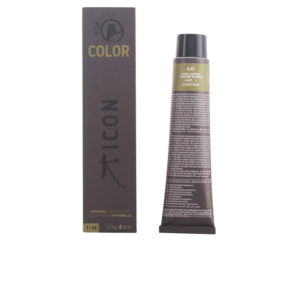 ECOTECH COLOR краска для волос #6.43 dark copper golden blonde