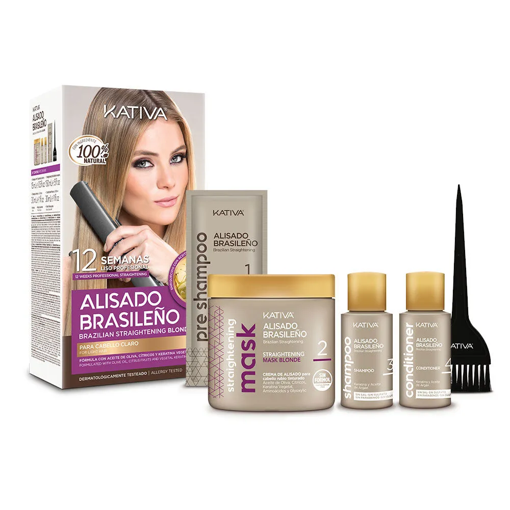 KATIVA PROFESSIONAL BRAZILIAN STRAIGHTENING PRO BLONDE набор 6 шт.