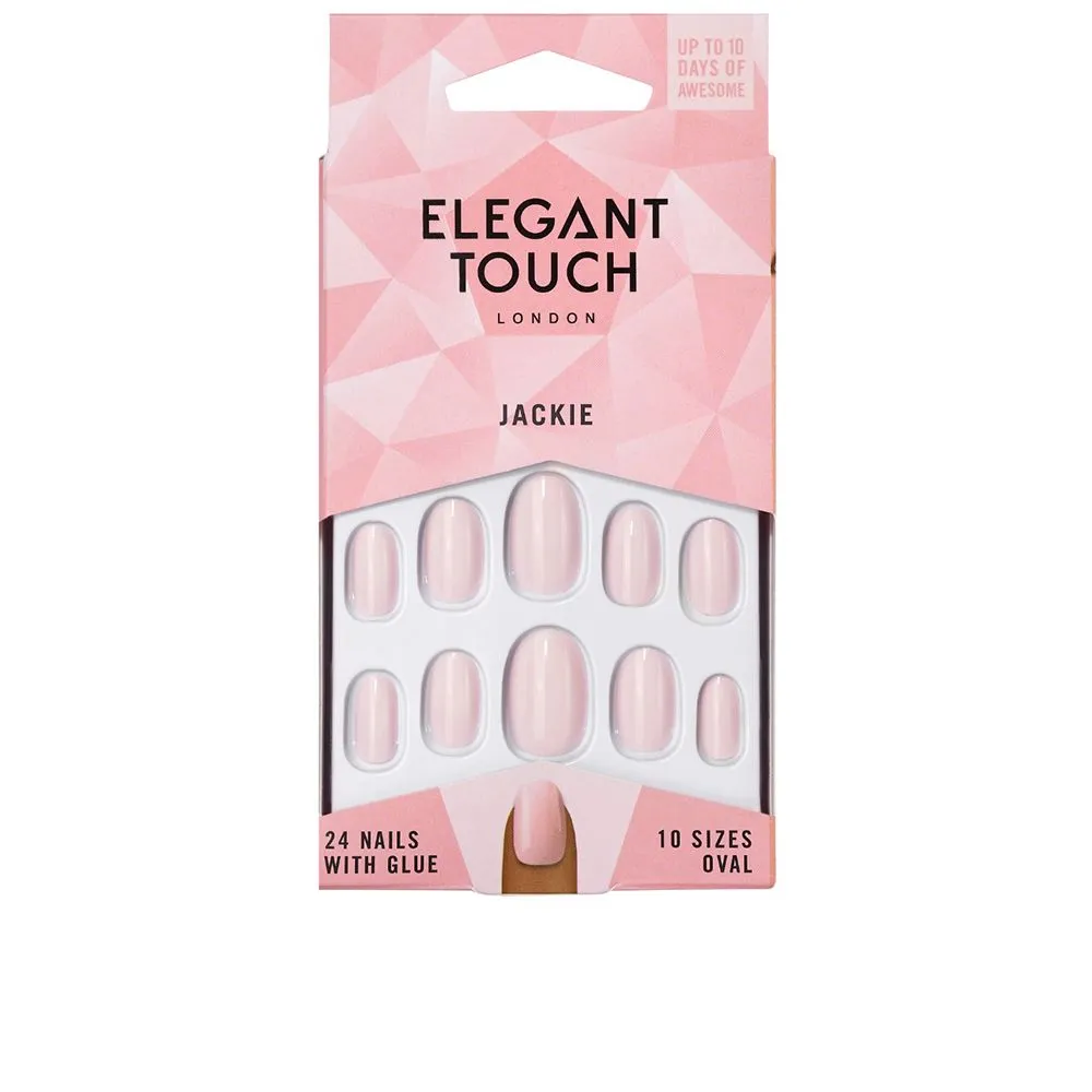 POLISHED COLOUR nails with glue oval #jackie