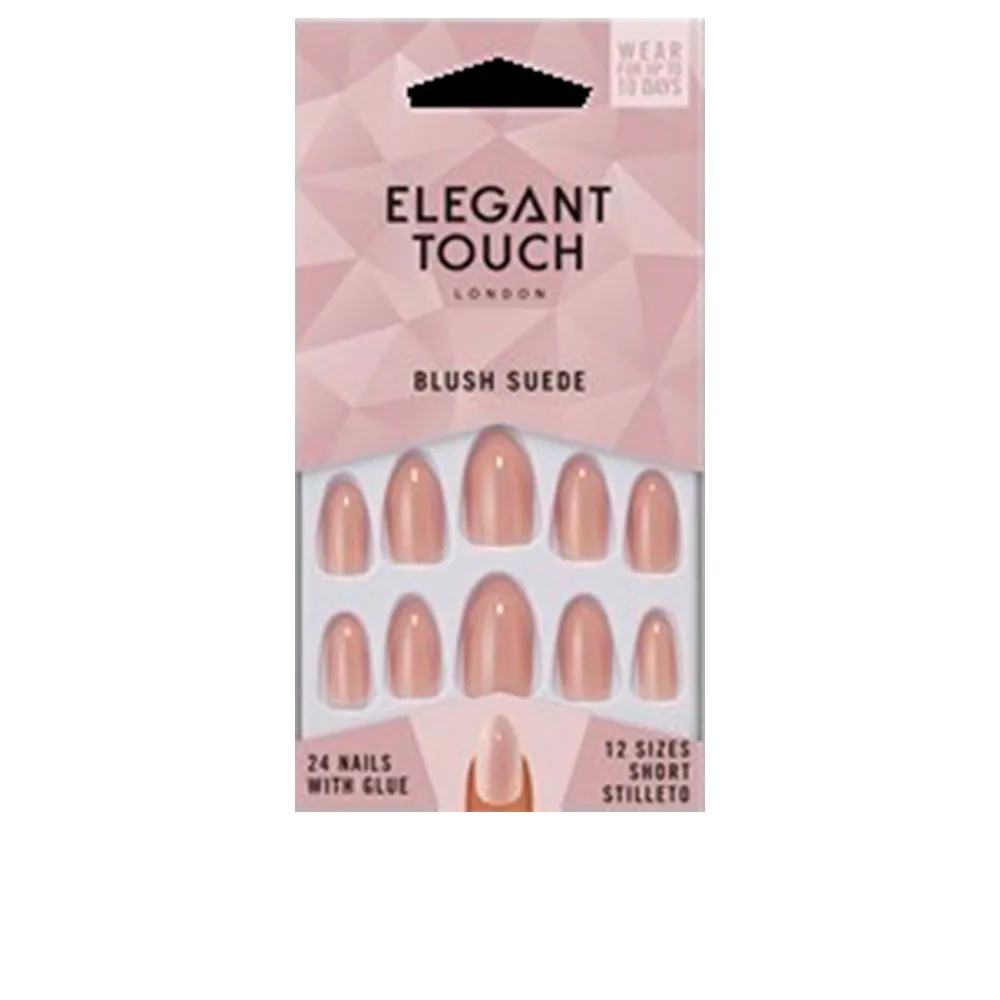 CORE COLOUR nails with glue short stiletto #blush suede 24 u