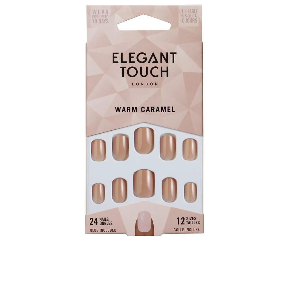 CORE COLOUR nails with glue squoval #warm caramel 24 u