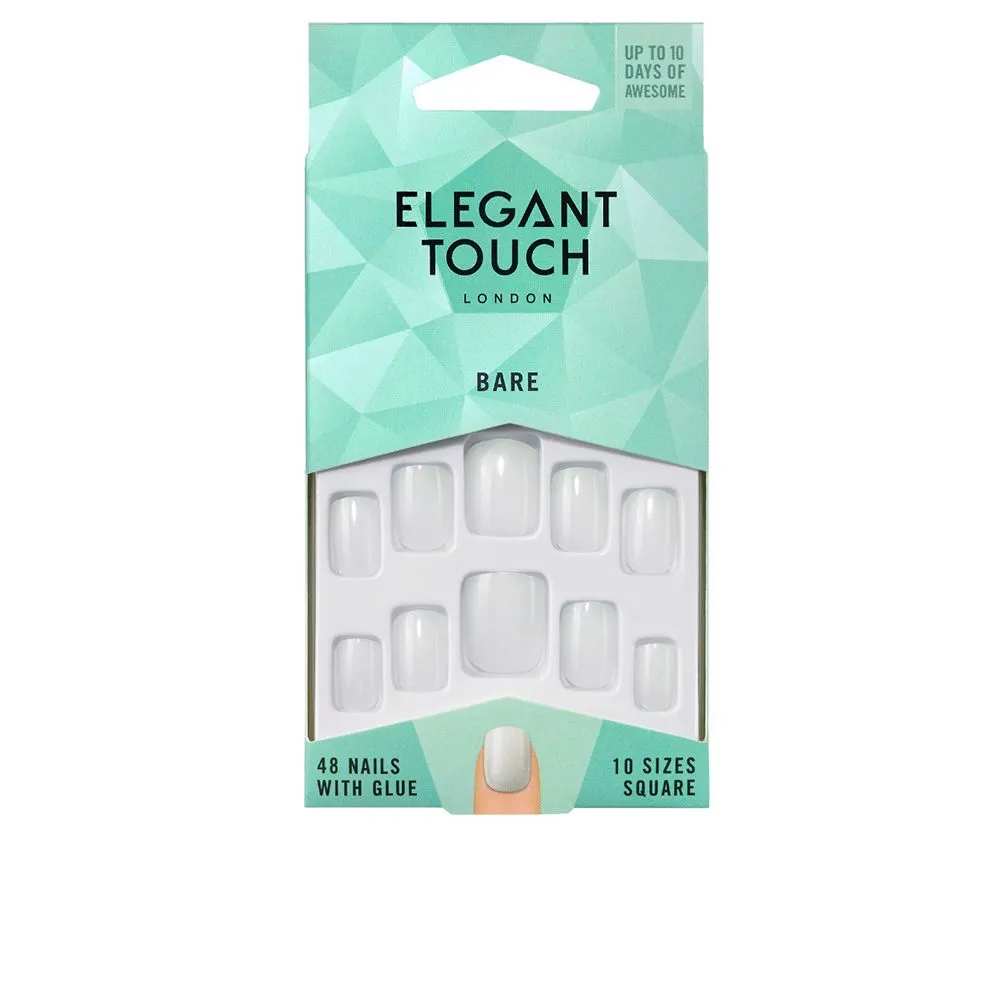 TOTALLY BARE nails with glue #square-001 48 u