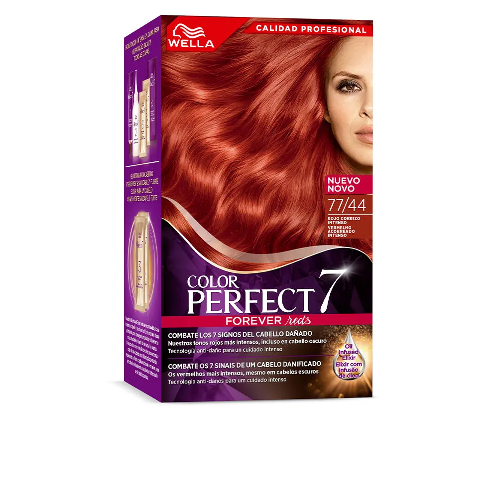 WELLA COLOR PERFECT 7 100% cobertura de canas #77/44-rojo cobrizo Intenso