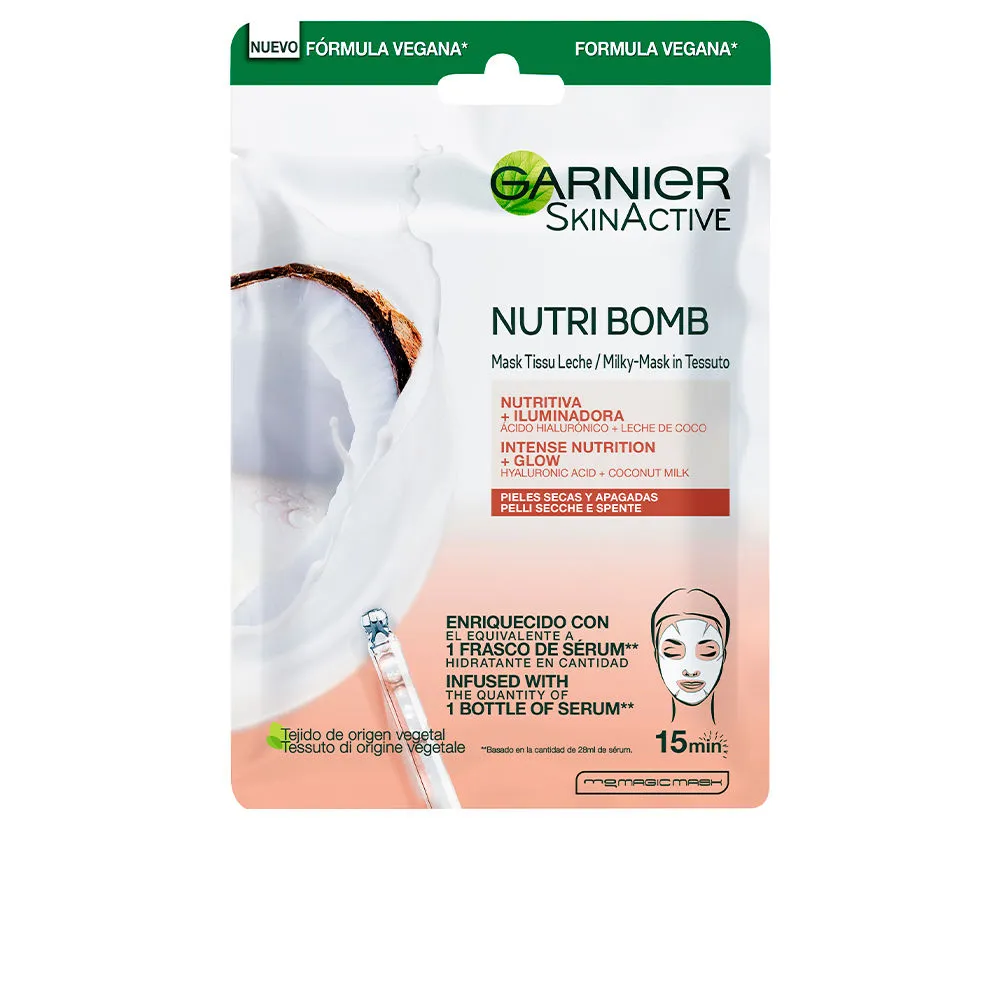 Питательная освежающая маска для лица Skinactive nutri bomb