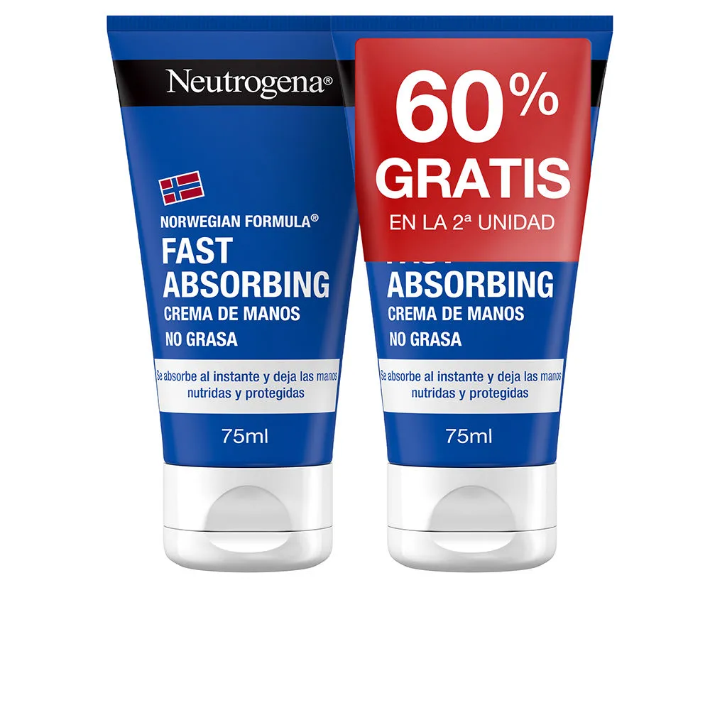 CREMA DE MANOS RÁPIDA ABSORCIÓN PACK 2 x 75 ml