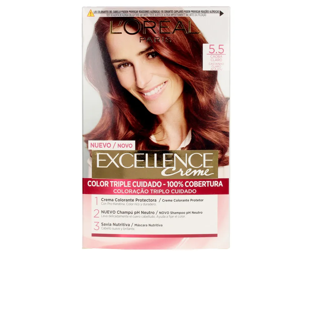 EXCELLENCE крем краска для волос #5.5 Light Mahogany Brown 